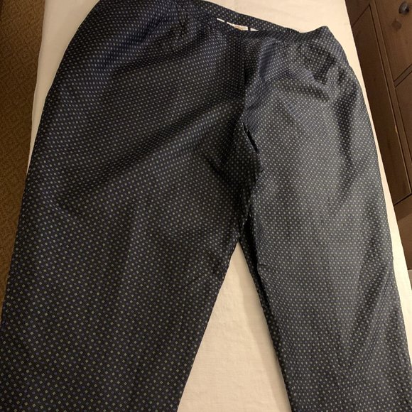 Talbots Pants - Vintage Talbots High Rise Pants Straight Leg Size 24 W Pure Silk Lined Printed